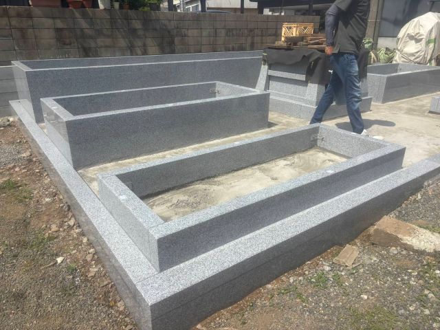 桑名市佛眼院　永代供養墓工事　㉟個別墓外柵設置